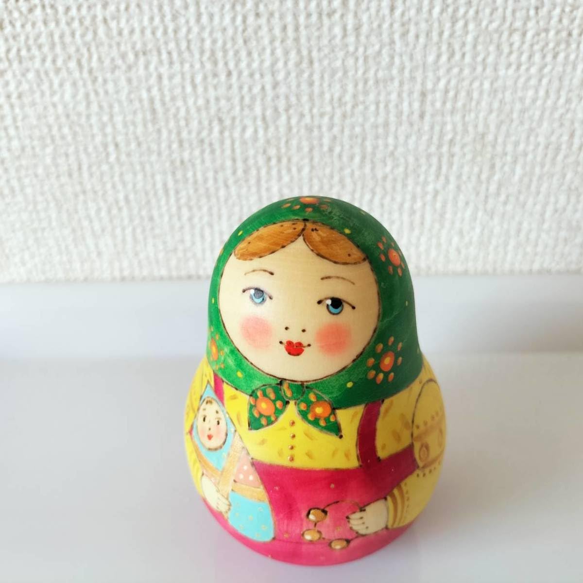【LYH095】北欧ロシア雑貨 起き上がりこぼし 大 スネグーラチカ リューバ作 LYH095】北欧ロシア雑貨 起き上がりこぼし 大 スネグーラチカ